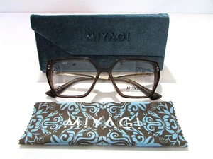 Miyagi Eyewear Los Angeles Dominque 2694 Col. 3 Brown Transparent Eyeglass Frame - Picture 1 of 2