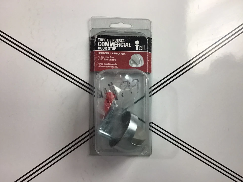 Tell Manufacturing DT100032 High Style Floor Stop Satin Chrome Cast