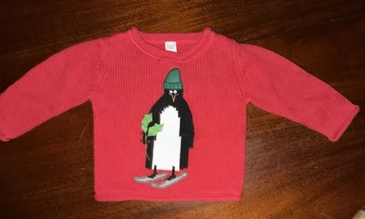 Nuevo con etiquetas Suéter de Navidad Rojo 3/4 Niño M Granate Colina Algodón Foto 1 de 3