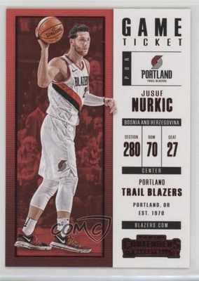 2017-18 Panini Contenders Game Ticket Jusuf Nurkic #61 - Image 1 of 2