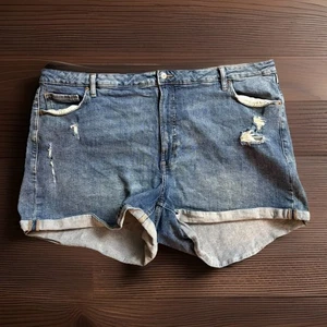 Pantalones Cortos Margarita Para Mujer OLD NAVY OG Rectos Tiro Alto Envejecidos Talla Grande 26 - Imagen 1 de 5