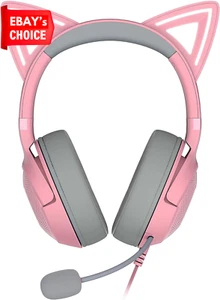 Kraken Kitty V2 - USB Headset with RGB Kitty Ears - Quartz Pink - Picture 1 of 12