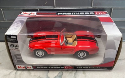 1965 SHELBY COBRA 427 MAISTO PREMIERE AUTO DIE CAST 1:24 NUOVA NELLA SCATOLA - Immagine 1 di 3