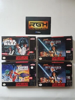 SUPER STAR WARS EMPIRE STRIKES BACK RETURN OF JEDI SUPER NINTENDO USA SNES GAMES - Image 1 of 4