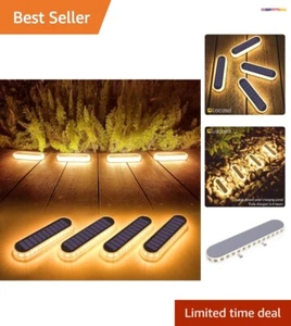 2700K Warm White Solar Powered Deck Lights - Waterproof & Pressure Resistant - Picture 1 of 16