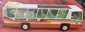 Vintage Italiano Yaxon Attrito pressofuso/Plastica ""Europ' Cars Bus"" Scala 1:43 in scatola - Foto 1 di 15