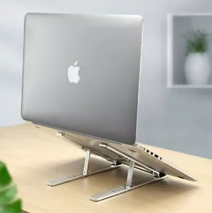 Portable Adjustable Laptop Stand Tablet MacBook Holder Desk Riser Notebook Slim - Picture 1 of 12