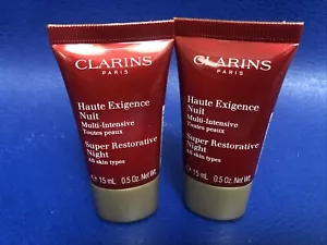 CLARINS Super Restorative Night Cream 2 x 15ml Tubes TOTAL 30ml SEALED - Picture 1 of 3