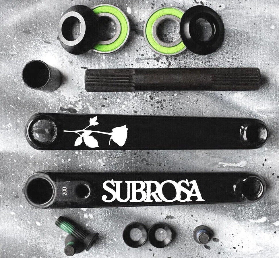 BMX クランクセットSUBROSA Subrosa ROSE Cranks Matte Black | TBB-BIKE