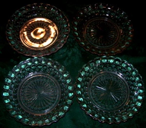 4 Hard To Find Anchor Hocking Blue Bubble Flat Soup Bowls - Picture 1 of 2