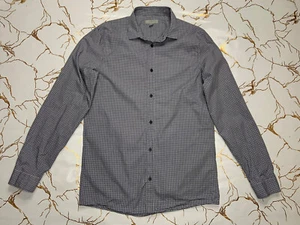 COS Men Gray Check Button Down Cotton  Collared Shirt Size Small - Picture 1 of 6