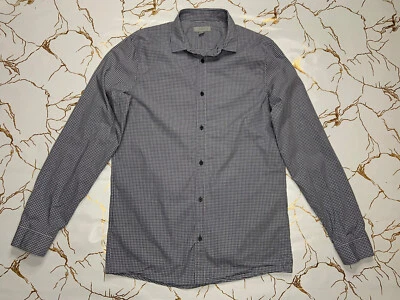 COS Men Gray Check Button Down Cotton  Collared Shirt Size Small - Image 1 of 4