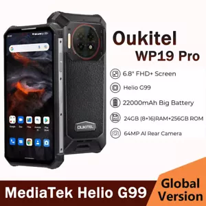 Global Oukitel WP19 Pro Rugged Phone Night Vision 22000mAh 24GB+256GB 64MP 120Hz - Picture 1 of 13