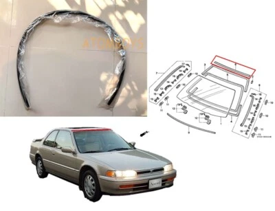 FOR HONDA ACCORD SEAL RUBBER WEATHERSTRIP Molding Front WINDSHIELD UPPER 94 95 - Image 1 of 4