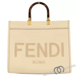 Fendi Sunshine Medium Tote Bag Shoulder Crossbody 2Way Leather Unused Authentic - Picture 1 of 10