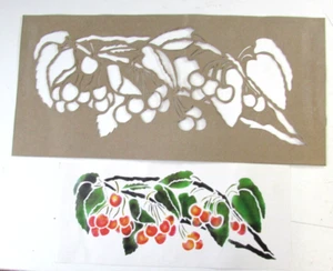 Cherries Stencil Hand-Cut Free Postage - Picture 1 of 1