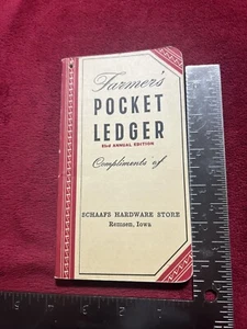 Vintage NOS 1949 John Deere Farmer’s Pocket Ledger, Schaafs Hardware - Remsen IA - Picture 1 of 8