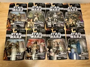 LOT OF 8 STAR WARS THE SAGA COLLECTION ACTION FIGURES Trooper Droid Darth Maul - Picture 1 of 11