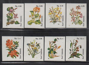 1994 - Surf Island Plantes - Fleurs Sauvages 8 timbres non dentelés NSC -Lot894