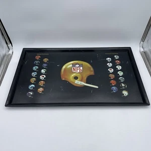 VTG 1971 NFL NFC & AFC Helmets Serving Tray 20x12” Lions Cowboys Patriots Oilers - Picture 1 of 14