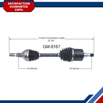 Junta de eje CV delantero derecho Lucerna V6 2000-2004 2005 Buick LeSabre 2006-2011_ Foto 1 de 3