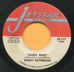 BOBBY PATTERSON (Guess Who / My Baby) R&B - SOUL 45 RPM RECORD - Picture 1 of 2