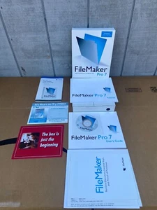 FileMaker Pro 7 Software for Mac CD-ROM - Complete with Box, Manuals, Key - Picture 1 of 12