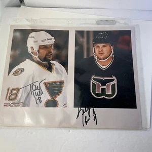 St. Louis Blues Hartford Whalers Tony TWIST Kelly CHASE SIGNED 8X10 Autograph - Picture 1 of 4