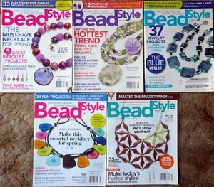 BEAD STYLE Magazine - Five (5) Issues from 2007-2009 - Picture 1 of 3