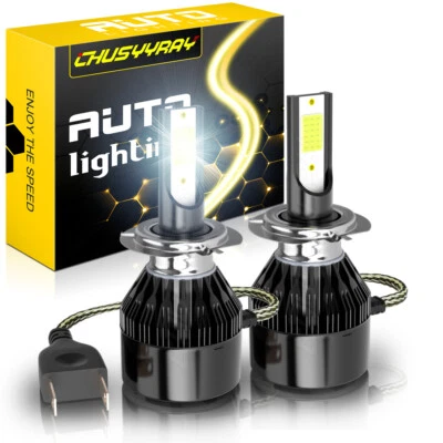 Kit de faros LED H7 blanco 6000K bombillas de haz bajo para KIA Forte 5 Koup 2017-2019 Foto 1 de 4