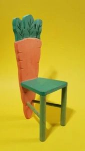 🙂 L@@K 121⁄4" Alto Rústico MADERA ZANAHORIA SILLA Oso Muñeca Oso Todo el Año Santo - Imagen 1 de 12