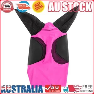 Anti Fly Stretchy Knitted Mesh Mask Breathable Horse Flying Mask Hood (Red) - Picture 1 of 11