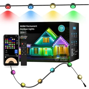 Permanente Außenleuchten 100 Fuß mit 72 LEDs, DIY Szenenmodi, Smart RGBW Stri... - Bild 1 von 8
