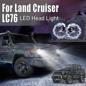 2PCS/Pair LED Head Lights fits for Toyota Land Cruiser 70 Series LC70/ LC76/LC79 - Picture 1 of 13