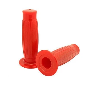 Manopole a botticella tipo Beston/Posh Rosso Ø7/8" Ø vintage scrambler - Picture 1 of 2