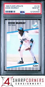 1989 FLEER UPDATE #U-92 EDDIE MURRAY DODGERS HOF PSA 10 - Picture 1 of 3