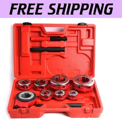 Professional Ratchet Pipe Threader with 7 Dies – Efficient Threading 3/8"-2" - Image 1 of 4