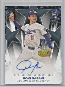 Roki Sasaki 2025 Topps estrellas de béisbol autógrafo novato - Imagen 1 de 2