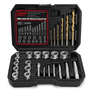 Bolzenausdreher-Set, abisolierte Mutternentferner Drehsteckschlüssel, passend für 3/8" Vierkantantrieb... - Bild 1 von 7
