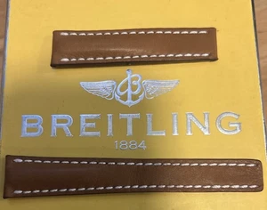 Breitling Leder Braun Uhrenarmband 19x16mm 100% Original - Bild 1 von 3