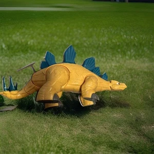 Fisher Price Stegosaurus Dinosaur Imaginext Toy 2011 Yellow Large 15" - Picture 1 of 3