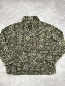 Vintage GAP Sherpa Fleecepullover Herren Medium grün geometrisch hergestellt in den USA Stehkragen - Bild 1 von 16