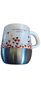 Starbucks Keramik Henkel Kaffee Tee Becher Tasse 2007 Herzen Stahlboden - Bild 1 von 7