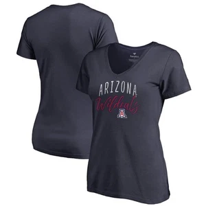 Women's Navy Arizona Wildcats Graceful V-Neck T-Shirt - Picture 1 of 3
