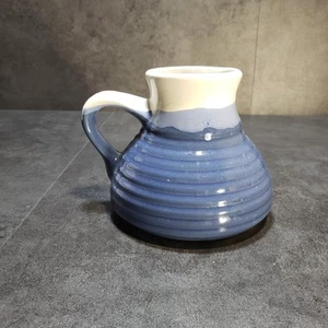 No Spill Non-Slip Mug Wide Base Blue Coffee Travel Mug Vintage - Picture 1 of 11