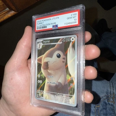 2025 POKEMON JOURNEY TOGETHER - JTG EN #168/159 FURRET ILLUSTRATION RARE PSA 10 - Image 1 of 2