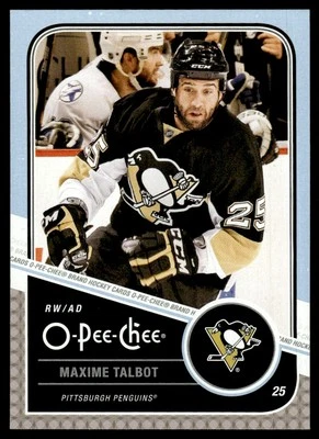 2011-12 O-Pee-Chee Playoff Beard Maxime Talbot Pittsburgh Penguins #6 - Image 1 of 2