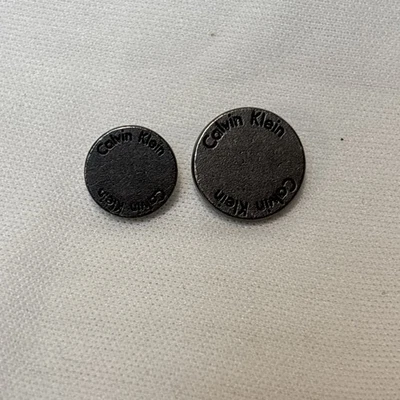 Calvin Klein gun metal color Metal Front Replacement 2 buttons - shirt blazer  - Image 1 of 4