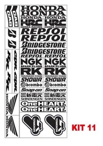 ADESIVI HONDA  MOTO SPONSOR TECNICI HONDA KIT 11 + OMAGGIO - Foto 1 di 1