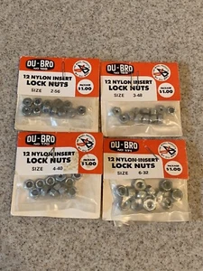 Lotto di 4 dadi di bloccaggio vintage nuovi RC R/C NOS DU-BRO 168 169 170 171 diverse misure - Foto 1 di 1